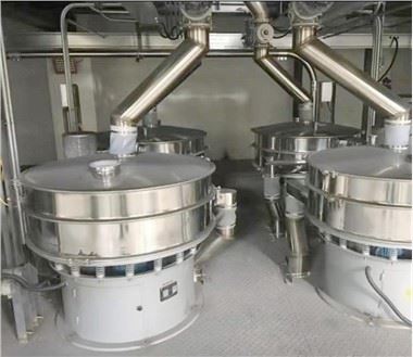 Máquina de peneiramento vibratório rotativo de amido de batata-doce